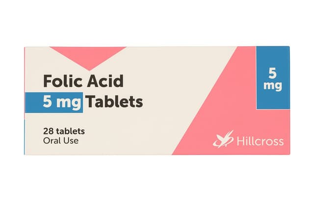 Folic Acid 5mg Tablets, Hillcross